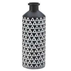 Nikki Chu Black and White Geometric Porcelain Vase