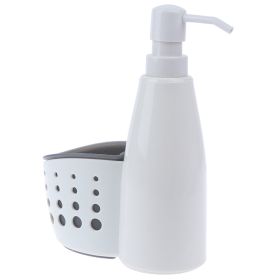 2 In 1 Soap Dispenser Storage Box Liquid Detergent Bottle Sponge Drainboard Soap Holder For Bathroom Kitchen