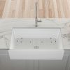 [Only for Pickup] 33" White Ceramic Farmhouse Kitchen Sink - Fireclay Kitchen Sink White Undermount Single Bowl Apron Front 33*18*10in