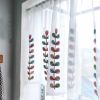 Short Kitchen Cloth Curtain Small Window Half Cafe Curtain - Translucent Leaves