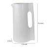 10 Inch Ceramic E; longated Pitcher; Cut Out Design Handle; White; DunaWest