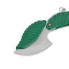Multifunction Stainless Steel Leaf Shape Folding Pocket Knife Fruit Camping Outdoor Kitchen Tools Survival Knife (Green)