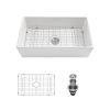 [Only for Pickup] 33" White Ceramic Farmhouse Kitchen Sink - Fireclay Kitchen Sink White Undermount Single Bowl Apron Front 33*18*10in