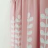 [Pink Leaves]Short Kitchen Cloth Curtain Small Window Half Curtain Cafe Curtain