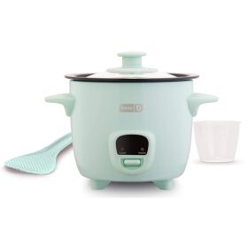 Dash Mini 16 Ounce Rice Cooker in Aqua with Keep Warm Setting