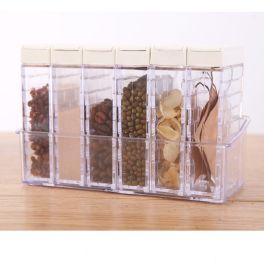 Spice Shaker Jars, Seasoning Shaker Box Set, Condiment Storage Containers Kitchen Organizer (Color: White)