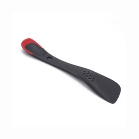 Multi-Function 5 in 1 Leaking Shovel Heat-Resistant Silicone Shovel Leaking Cooking Spoon Spatula Serrated Edge Kitchen Cooking Utensils (Color: Red)