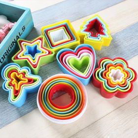 5Pcs Fondant Cake Cookie Sugarcraft Cutters Decorating Molds Tool Set Kitchen Supplies (size: Round  #)