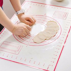 Silicone Non-stick Rolling Dough Mat Baking Pad Pastry Bakeware Kitchen Gadgets (size: Red_26*29cm)