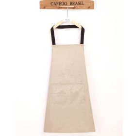 Manufacturer's apron; customized coverlet; cooking; home kitchen; waterproof; oil proof; customized gift; apron; coverlet; logo (colour: Knife and fork solid off white)