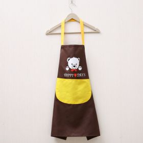 Manufacturer's apron; customized coverlet; cooking; home kitchen; waterproof; oil proof; customized gift; apron; coverlet; logo (colour: Cub coffee yellow bag (without buttons))