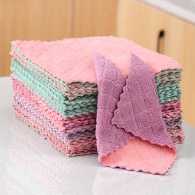 Thickened kitchen cleaning dishcloth; fish scale cloth; dish towel; disposable towel (Specifications: 25 * 25 cation locking edge)
