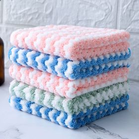 Z manufacturer sells cationic coral wool absorbent rags; oil free dish towels; kitchen cleaning rags; cleaning cloths (colour: Color mix and match)