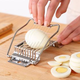 1pc; Stainless Steel Kitchen Tools; Egg Slicer; Egg Cutter (Color: Silvery)