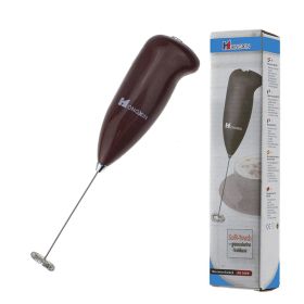 1pc Stainless Steel Handheld Electric Blender; Egg Whisk; Coffee Milk Frother (Color: Coffee)