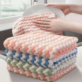 30x30cm 5/10PCS Kitchen Scouring Pad Towel Dishcloth Household Rags Gadget Microfiber Non-stick Oil Table Cleaning Cloth Wipe (type: 5PCS)