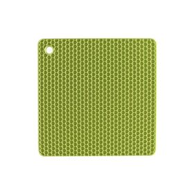 Non-Slip Honeycomb Kitchen Table Pad Multi-Purpose Hot Pads, Spoon Rest Heat Insulation Pad (Color: green)