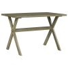 Farmhouse Rustic Wood Kitchen Dining Table with X-shape Legs