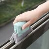 1pcs Window Slot Cleaning Sponge Durable Anti-slip Handle Plastic Portable Space-saving Window Groove Cleaning Cloth for Kitchen