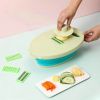 Multifunctional 10 in 1 Retractable Colander with Cutter Slicer Chopper Vegetables Fruits Kitchen Tool
