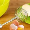 Spiral Egg Whisk Stainless Steel Lightweight Non-Toxic Kitchen Gadget Manual Blender Hand Whisk for Baking Beverage Cooking